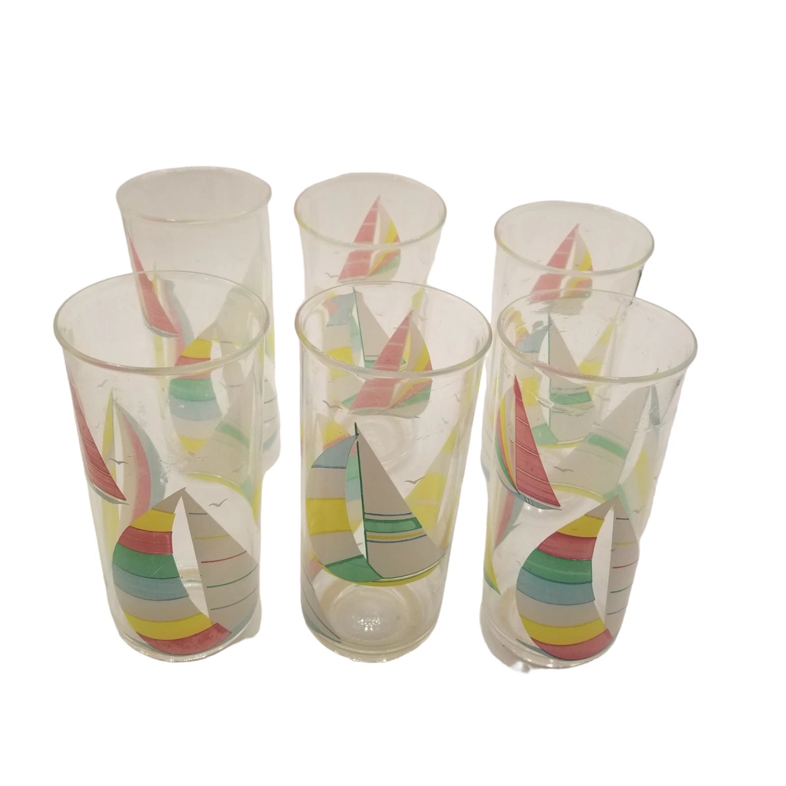 Acrylic Cups Tumblers Culver Windward Lot of 6 Vintage Iced Tea Sail Boat 16oz | eBay