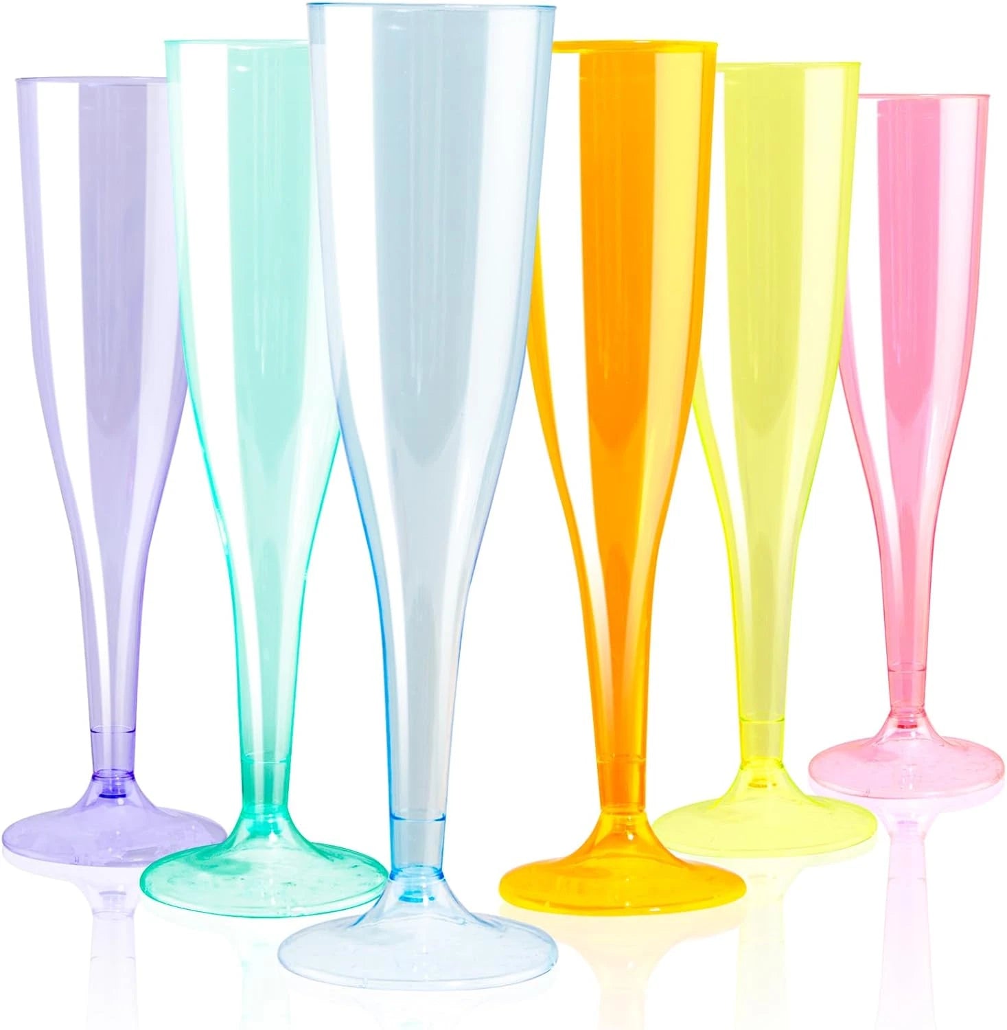 36 Pack Colorful Plastic Champagne Flutes - 7OZ Colorful Champagne Flutes,,,, | eBay