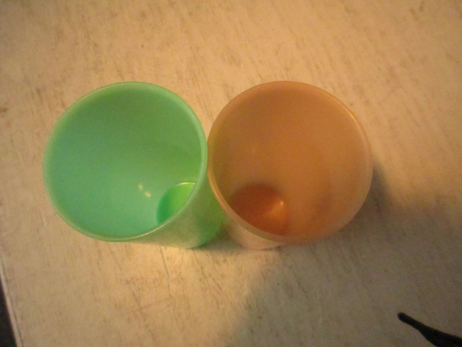 Set of 2 Vintage Pastel Tupperware Glasses Tumblers "G" Peach Green 6 1/2 inch | eBay