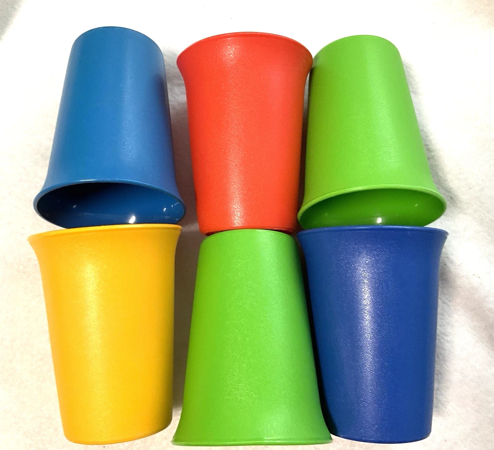 Vintage Tupperware Bell 7 OZ Tumblers #109 Set of 6 Blue Green Red Yellow EUC | eBay