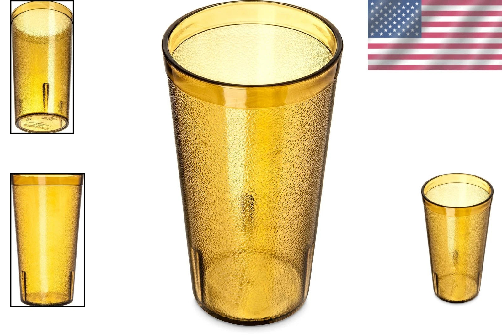 Stylish Amber Stackable Tumbler Set - 16oz Break-Resistant Plastic (6 pk) | eBay