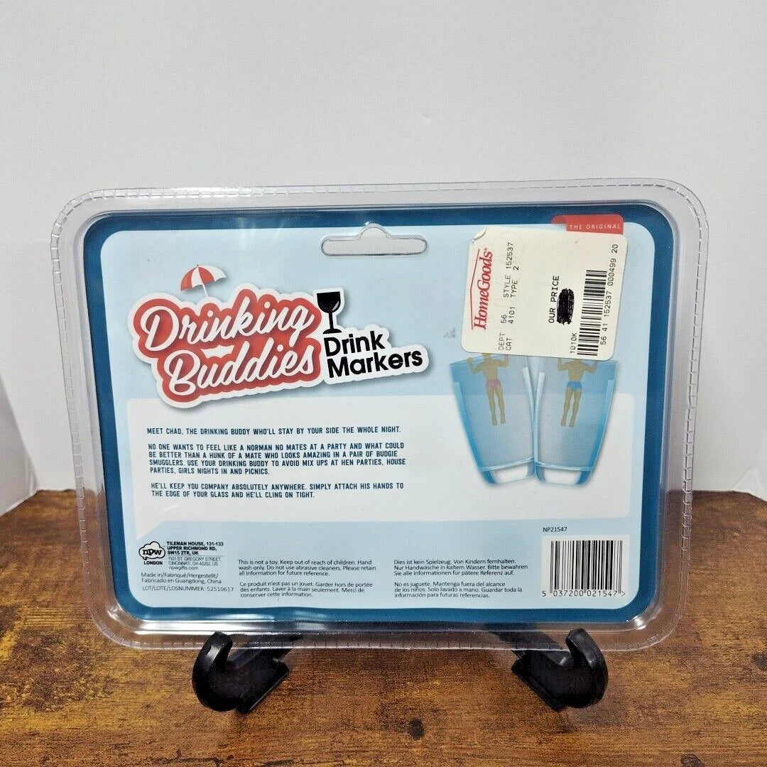 NPW DRINKING BUDDIES DRINK MARKERS Set of 6, NP21547 male bathing suit party fun | eBay