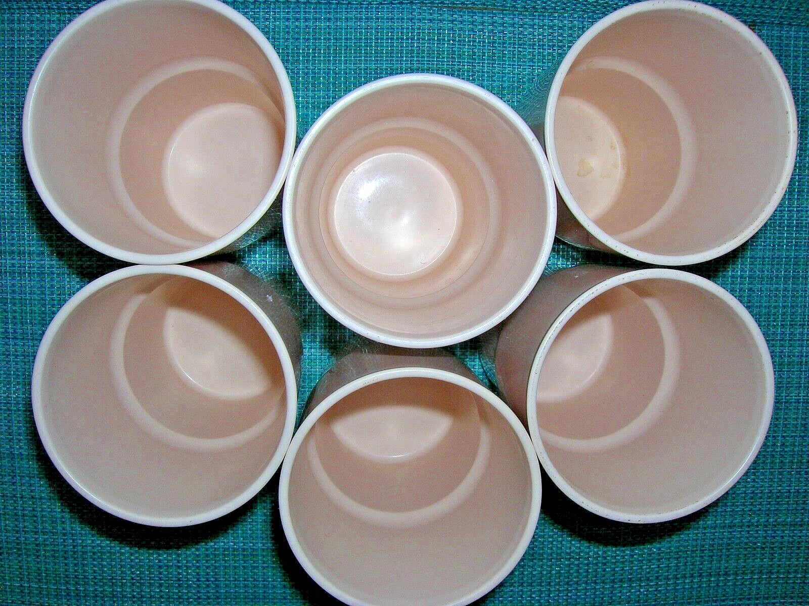 Set of 6 Vintage Tupperware 12 oz. G Cups Tumblers Stackable 2412A Beige EUC | eBay