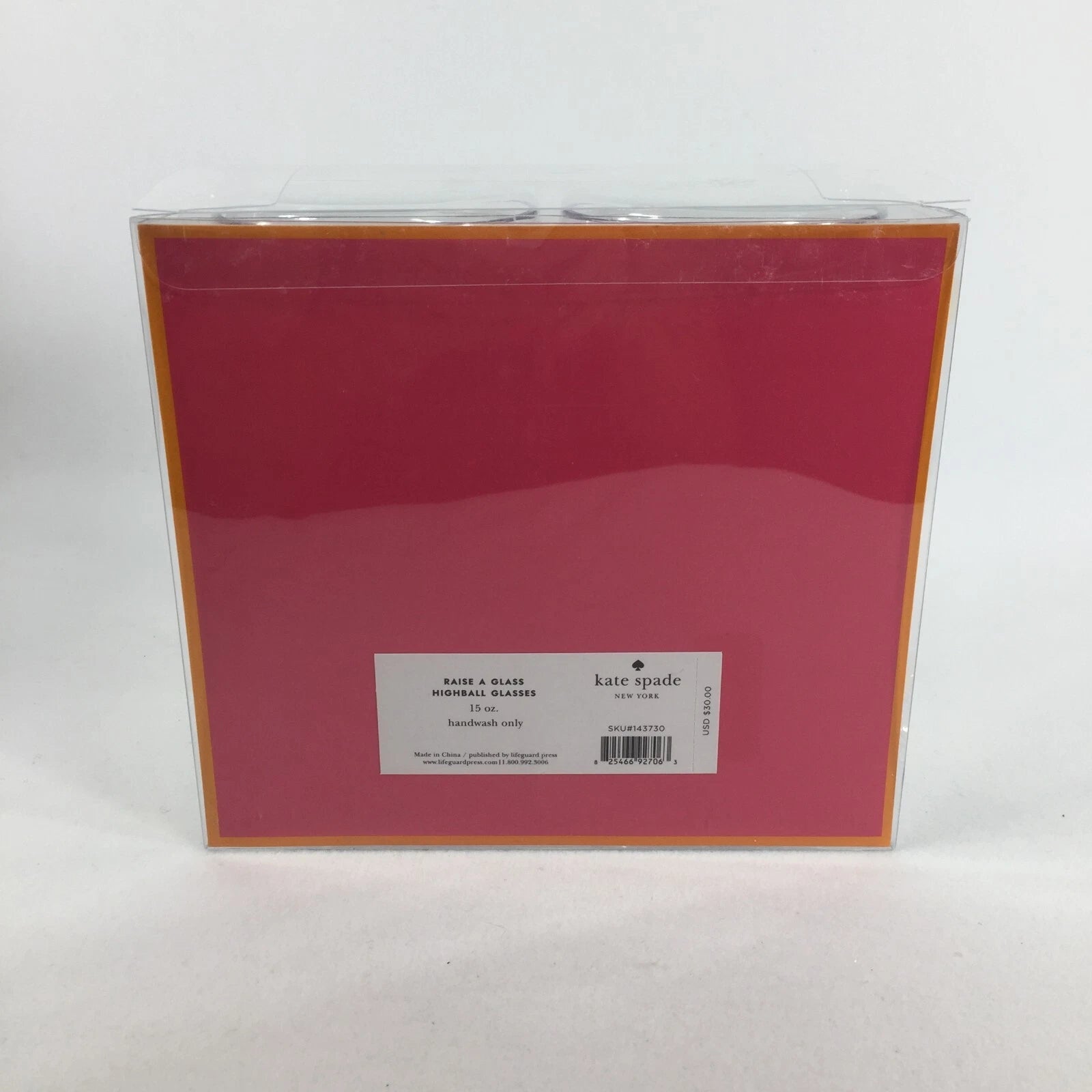 Kate Spade New York Raise A Glass Set Of Two Acrylic Highball Glasses NEW | eBay