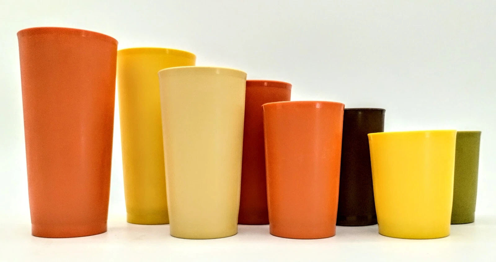 Vintage Tupperware Tumblers / Cups - 2 each: 6 oz, 8 oz, 12 oz, 18 oz - Lot of 8 | eBay