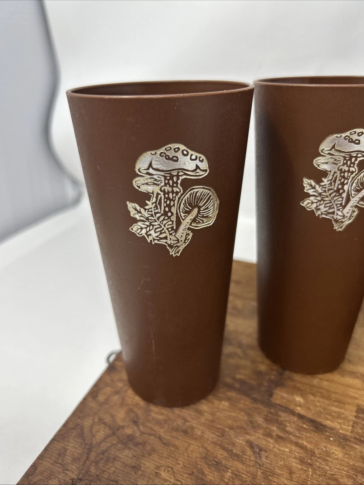 Vintage NASCO 1970s Mushrooms Brown Plastic Cups Set of 5 Tumblers | eBay