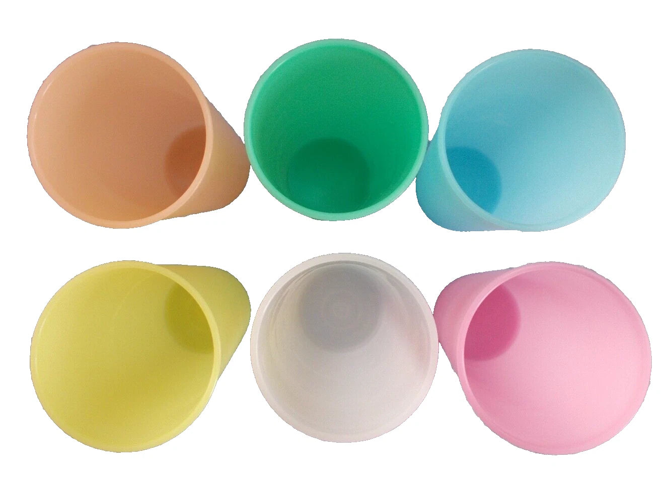 Lot of 6, Tupperware 16 oz. Plastic Cups, #107 Size 6-1/2" Tall, Multi-Colors | eBay