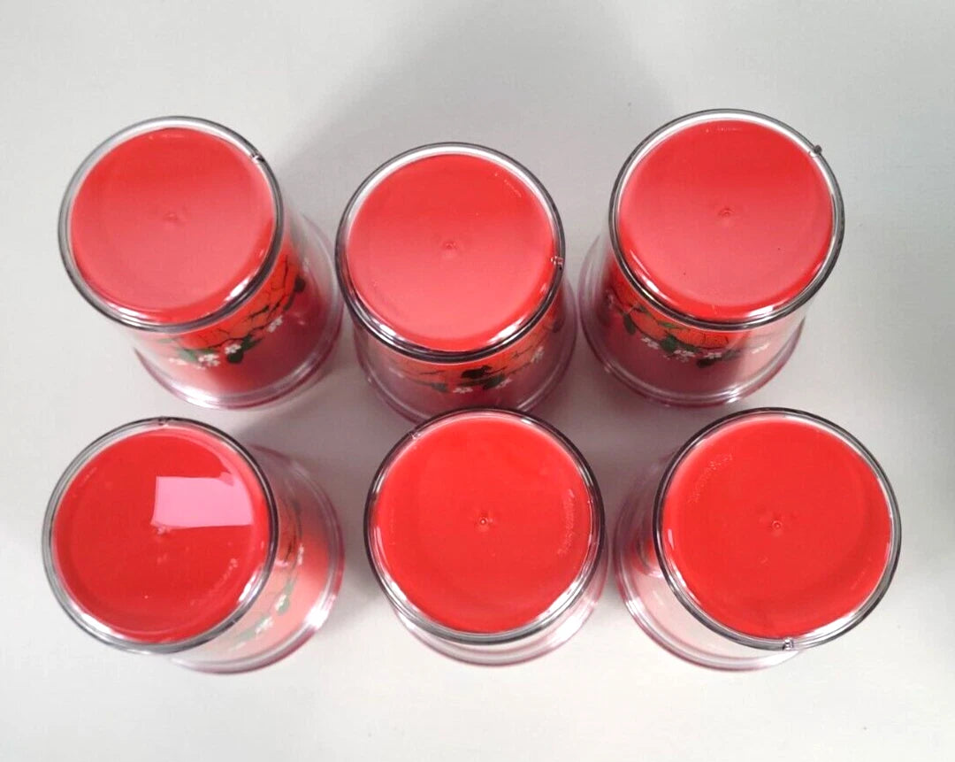 Vintage USA Lot of 6 - Thermo Serv 12 oz Red Strawberry Insulated Cups Tumblers | eBay