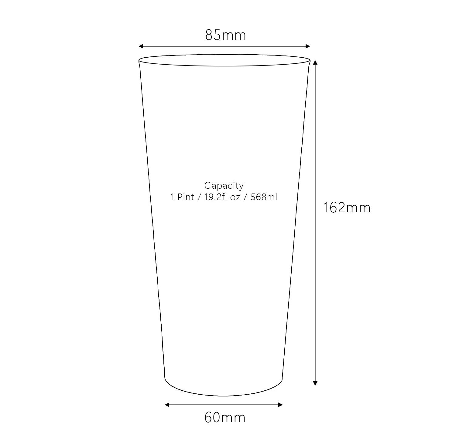 Pack of 6 Colour Pint Cups Reusable Plastic - 1 pint 568ml Dishwasher Safe | eBay