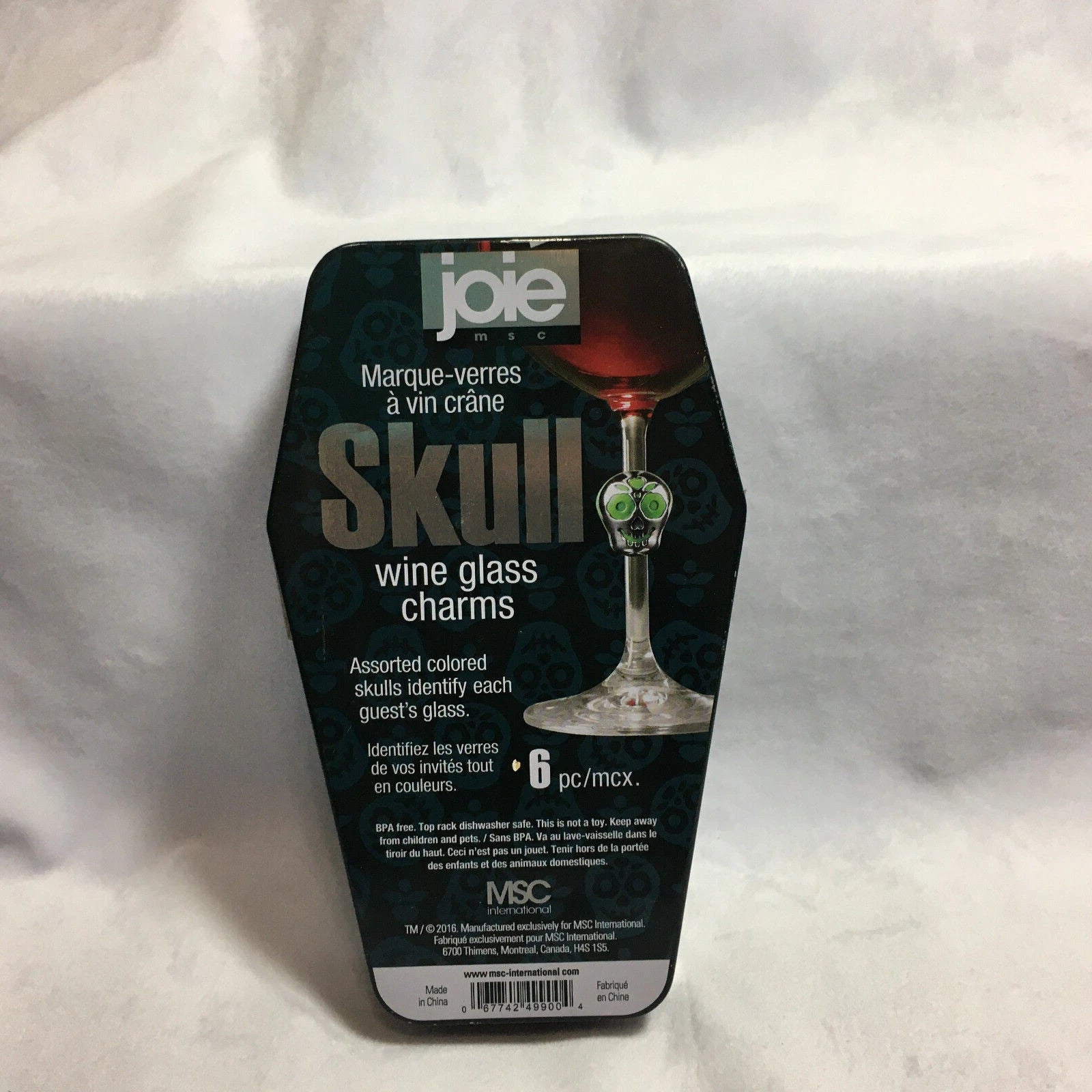 Halloween Party Joie Skull Wine Drinking Markers set of 6 Multicolored | eBay