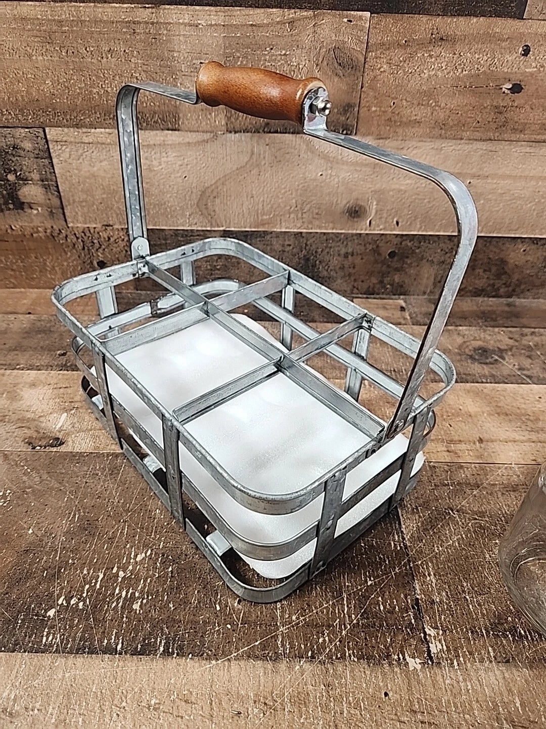 1924 Better Homes & Gardens 6 Ball Mason Jars, Lids, Straws, Galvanized Caddy | eBay