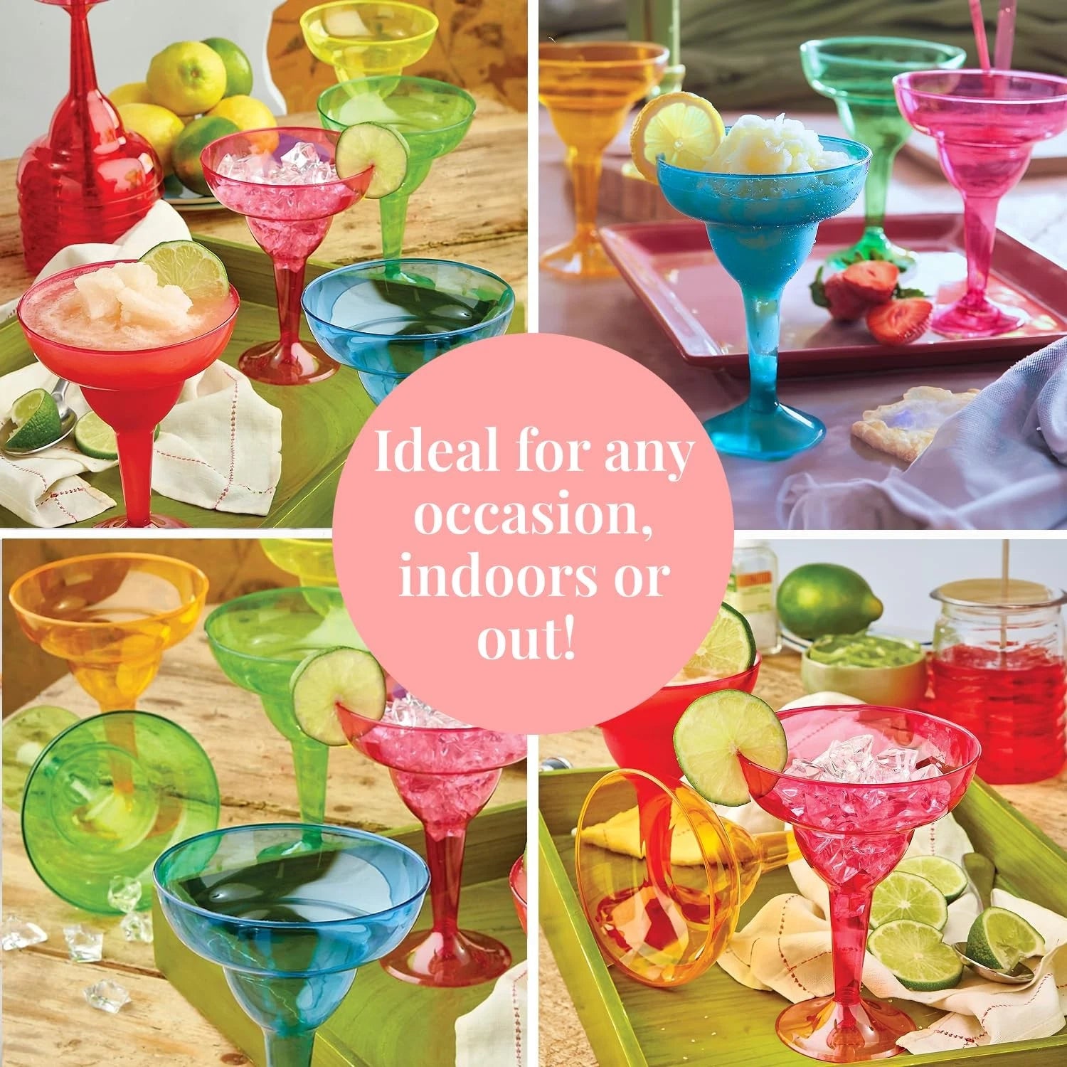 Prestee 48 Pack 12oz Disposable Margarita Glasses for Fiesta, Taco Party | eBay