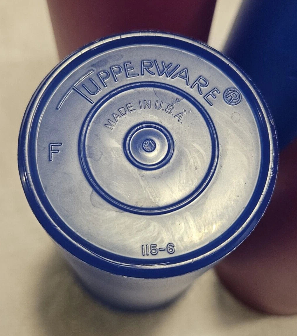 Tupperware 115 Stackable Jewel Tone Blue- Raspberry Tumblers 12oz Cups Lot of 4 | eBay