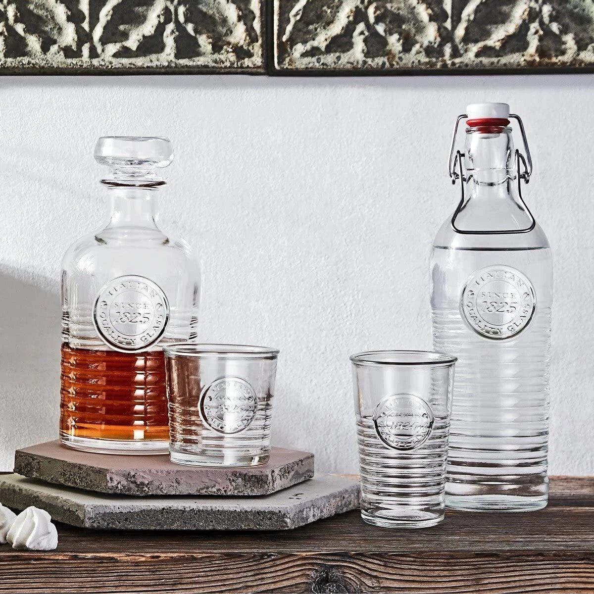 Officina1825 Clear Water Glasses Set of 6 11oz Durable Drinkware | eBay