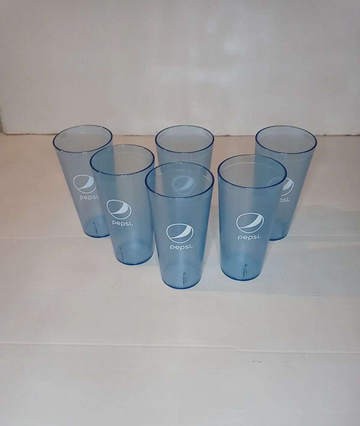 New Pepsi Cola Restaurant Ice Blue Plastic Tumblers Cups Glasses 32oz | eBay