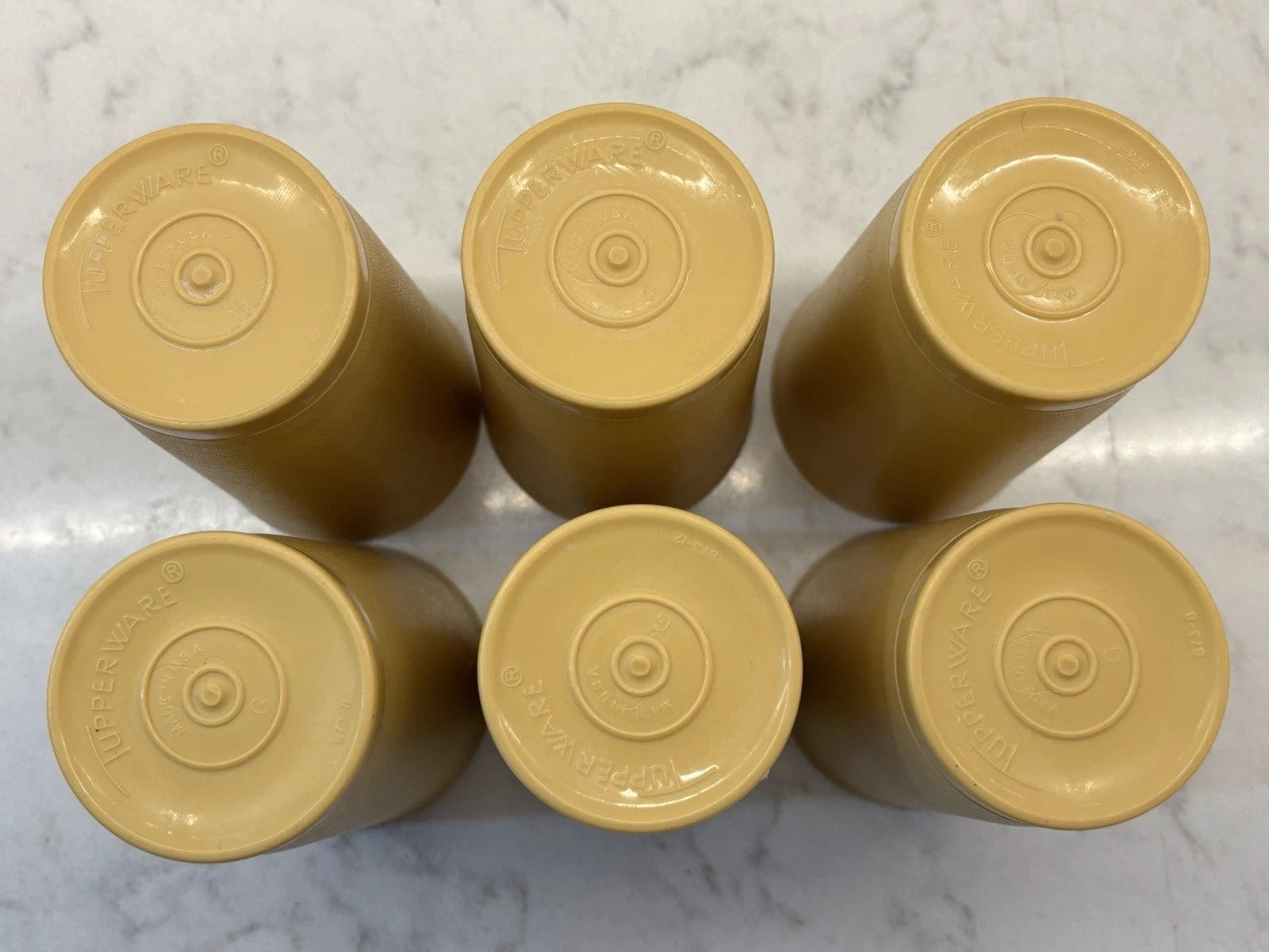 Vintage Tupperware 12 oz Harvest Gold Tumblers Cups #873 Lot of 6 | eBay