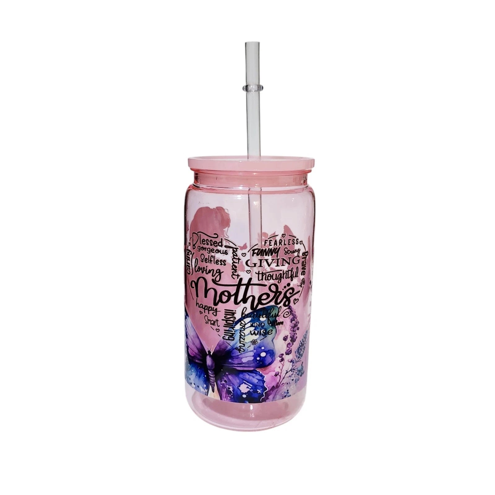 Butterflies Mother Inspiring Words Acrylic Plastic Tumbler Cup 16oz Pink | eBay