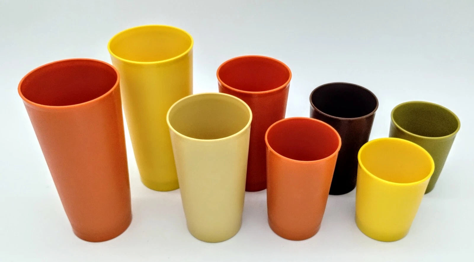 Vintage Tupperware Tumblers / Cups - 2 each: 6 oz, 8 oz, 12 oz, 18 oz - Lot of 8 | eBay