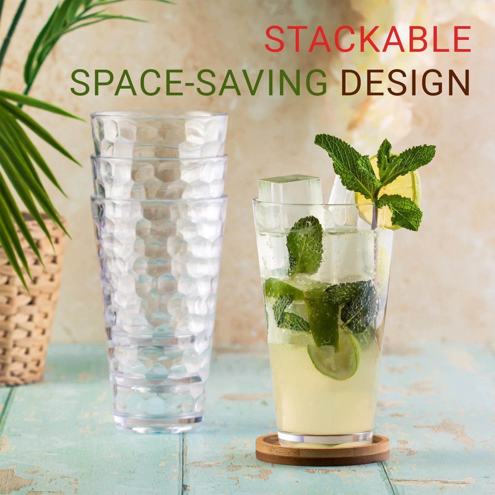 Hammered Plastic Drinking High Tumbler, Dishwasher-Safe Premium Quality Glass... | eBay