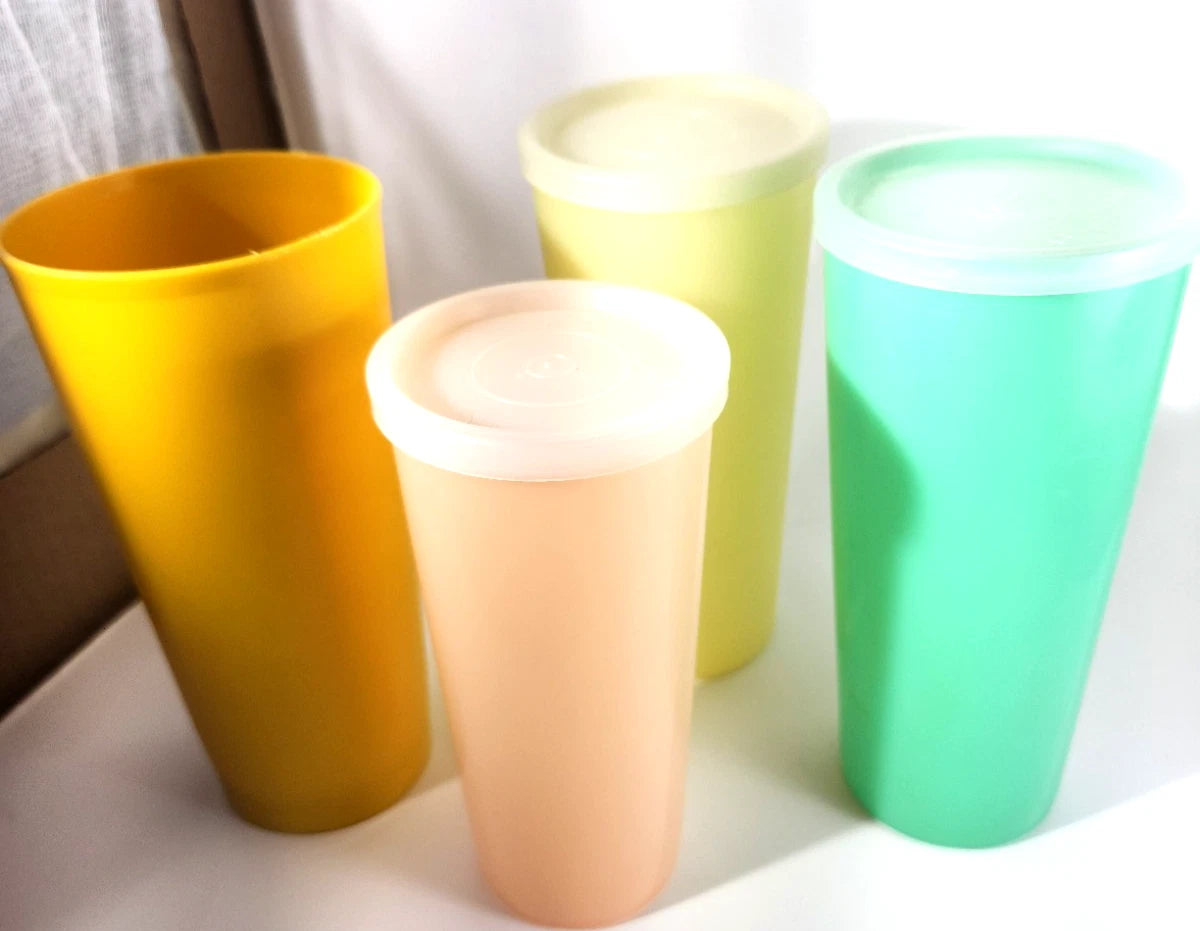 Vintage Lot of 6 Tupperware Pastel Tumblers/Glasses, 3-16oz, 2-6oz, 1- 9oz 1954 | eBay