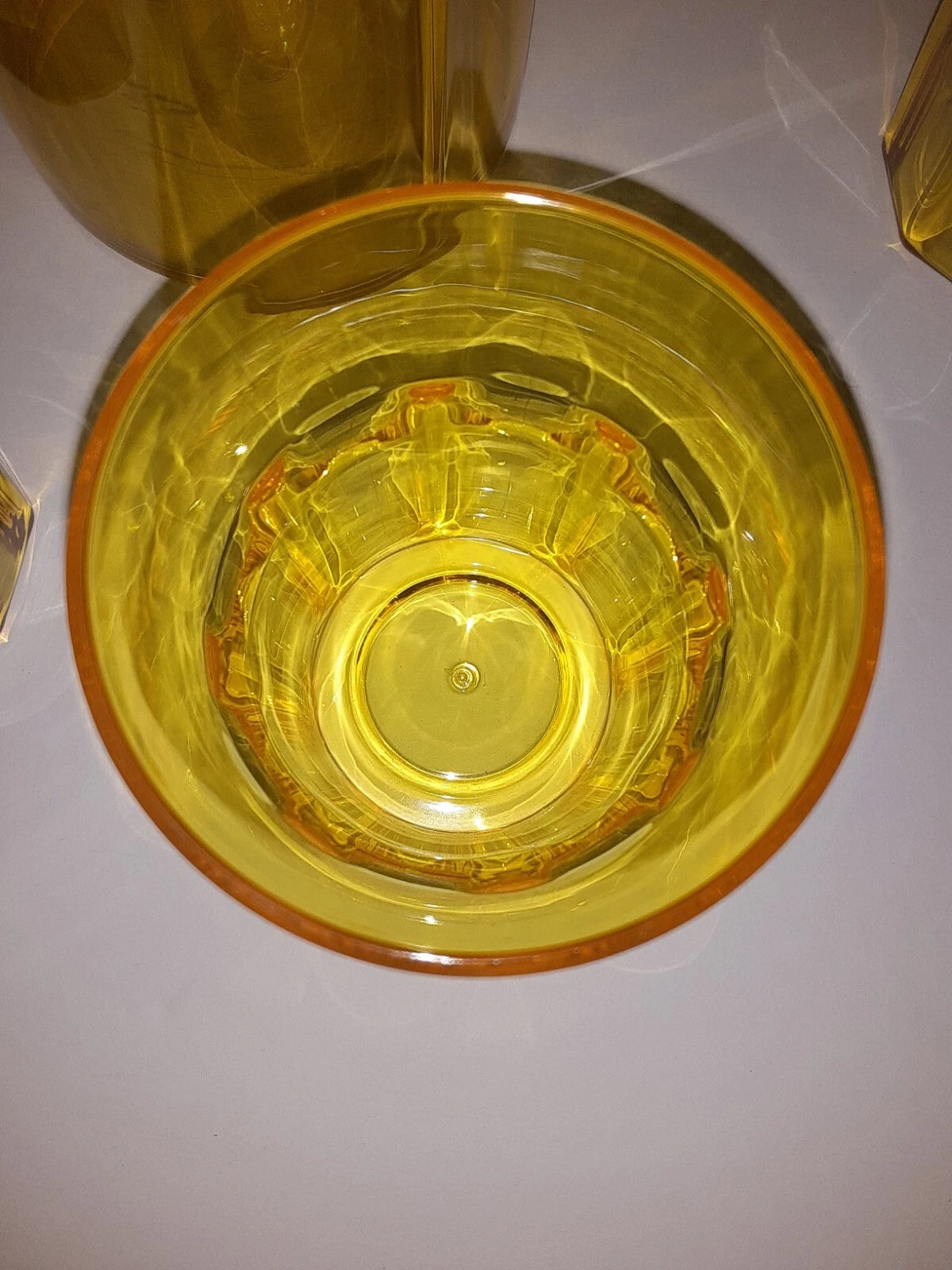 True Living 2 Qt Pitcher W/Lid & 4-8oz Cups Yellow Plastic Set NEW | eBay