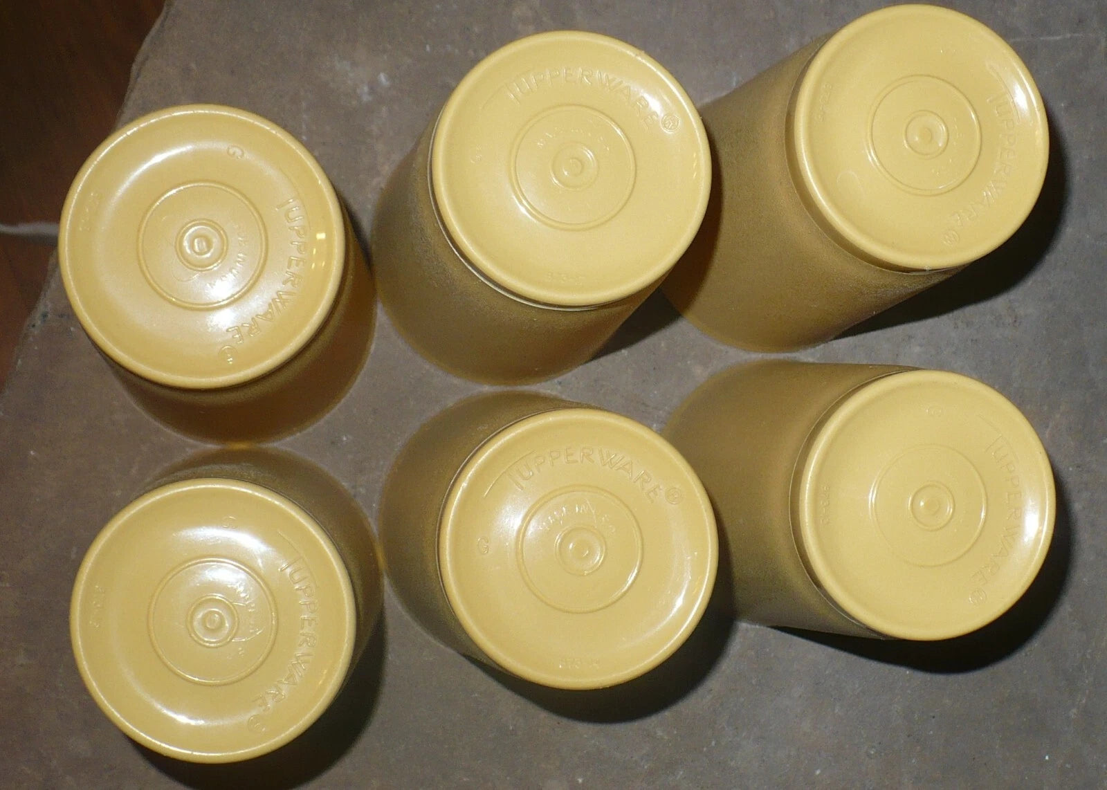 Vintage SET OF SIX Tupperware #873 Harvest Gold Color Tumblers 12 Oz Cups | eBay