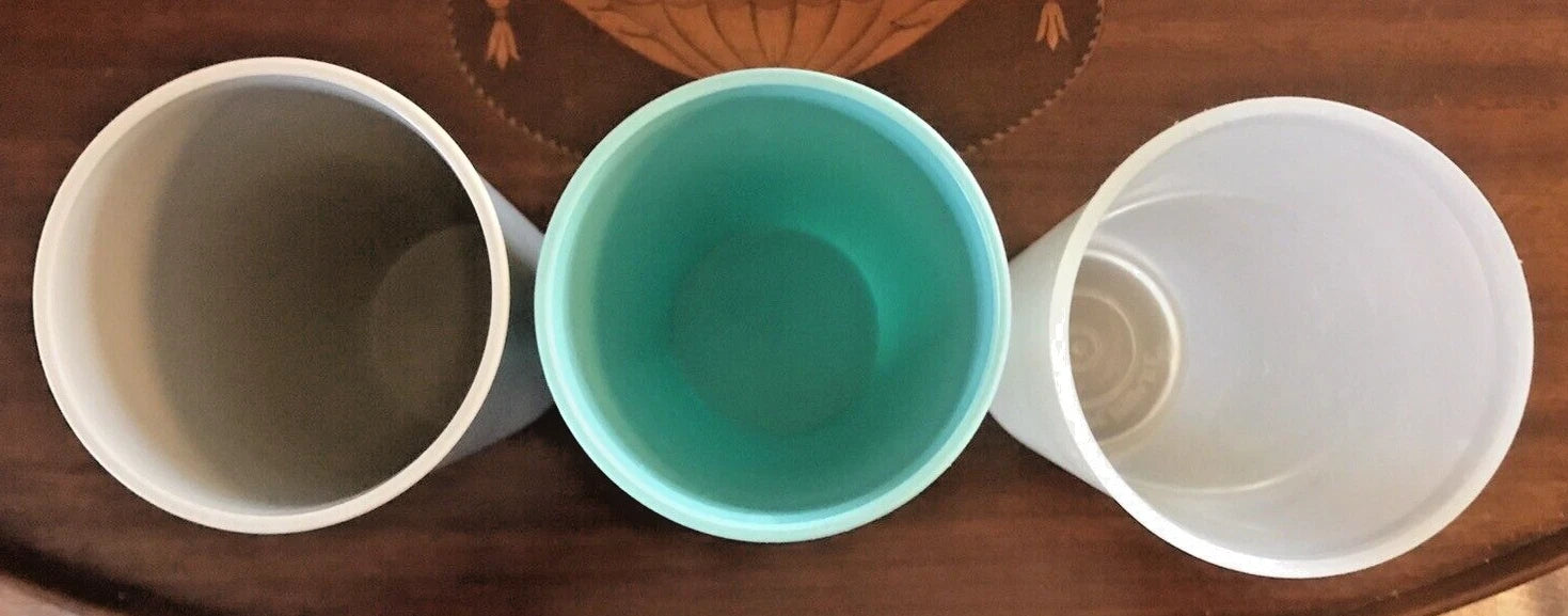 Tupperware 12 oz. Plastic Cups, Set of 3, Gray, Aqua, Clear/White, 115-5, 115-6 | eBay