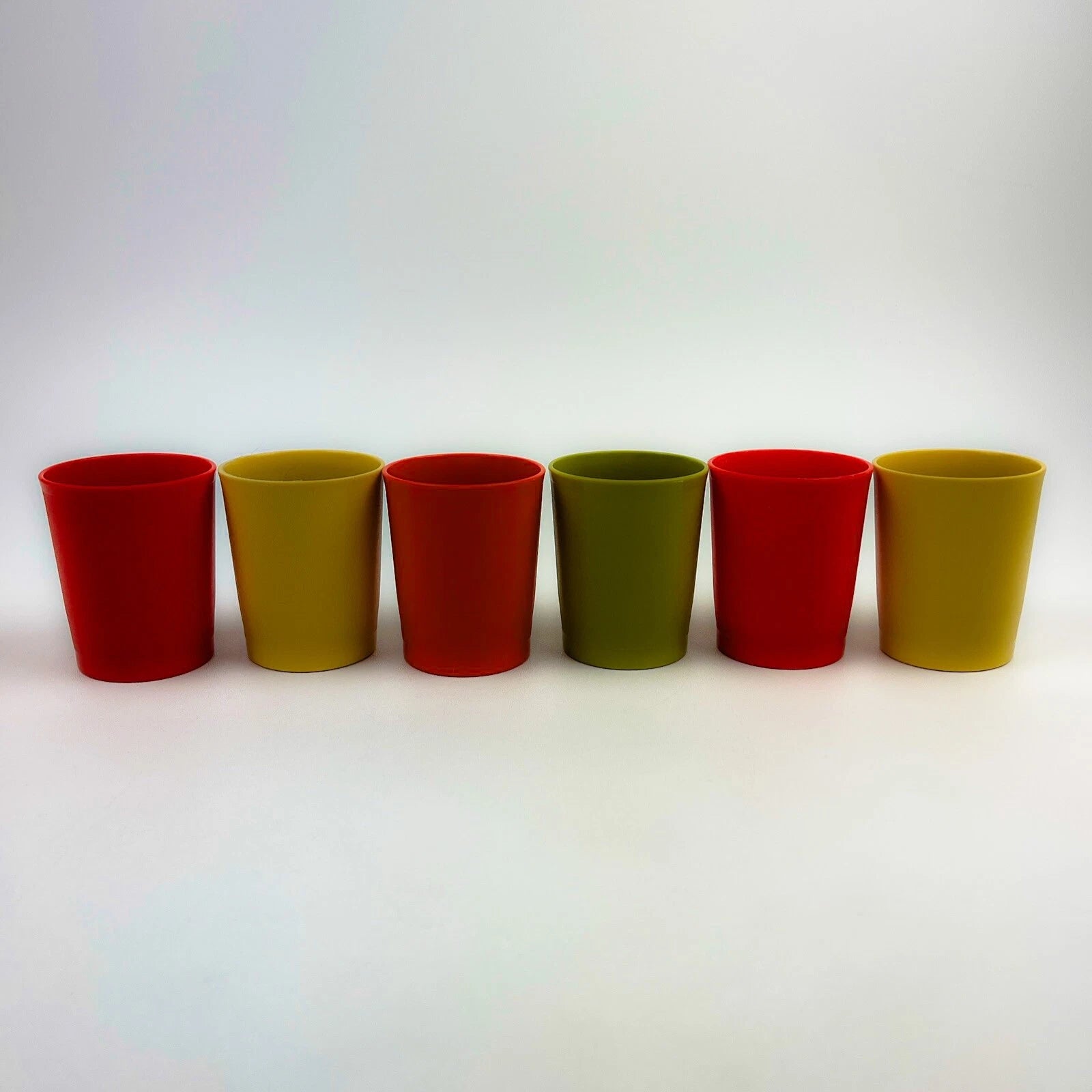 6 VTG Tupperware 1251 Plastic Cups Tumblers Kids Harvest Red Orange Green YLW | eBay
