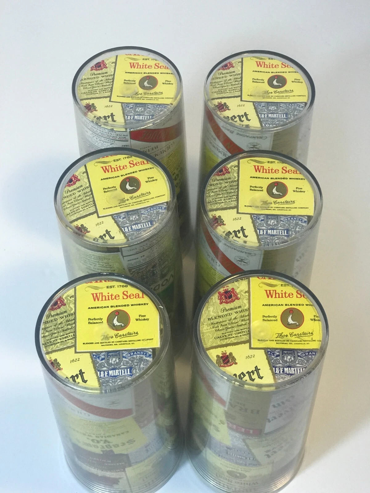 Plastic Drinking Tumblers Whiskey Vodka 70's VTG Novelty Bar Brand Labels Design | eBay