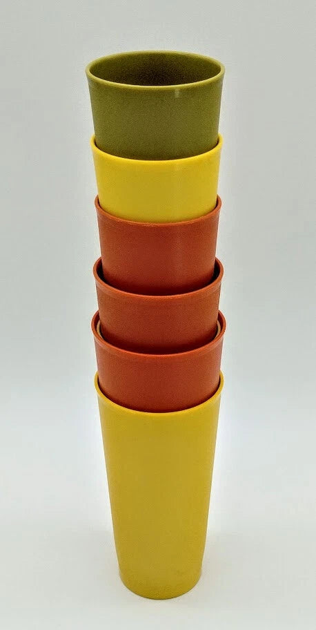 Vintage Tupperware Tumblers / Cups - 2 each: 6 oz, 8 oz, 12 oz, 18 oz - Lot of 8 | eBay