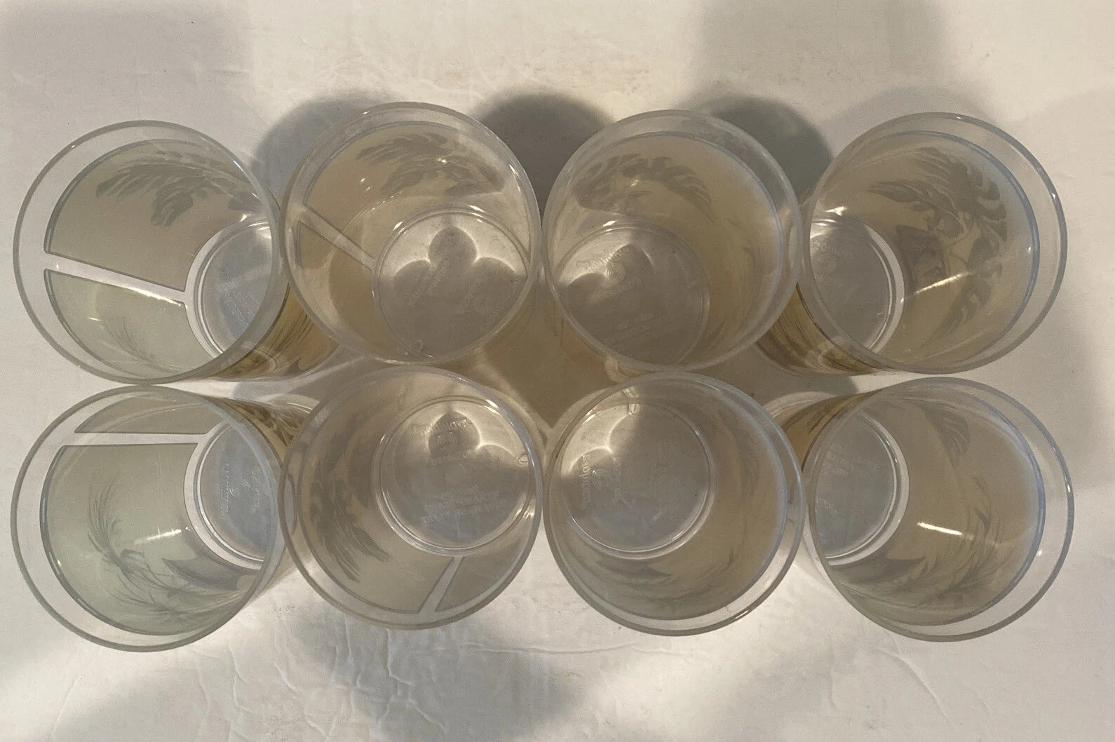 Evolution Sakura Tropical Palm Tree Melamine Plastic Glasses Chiri Blum Set of 8 | eBay