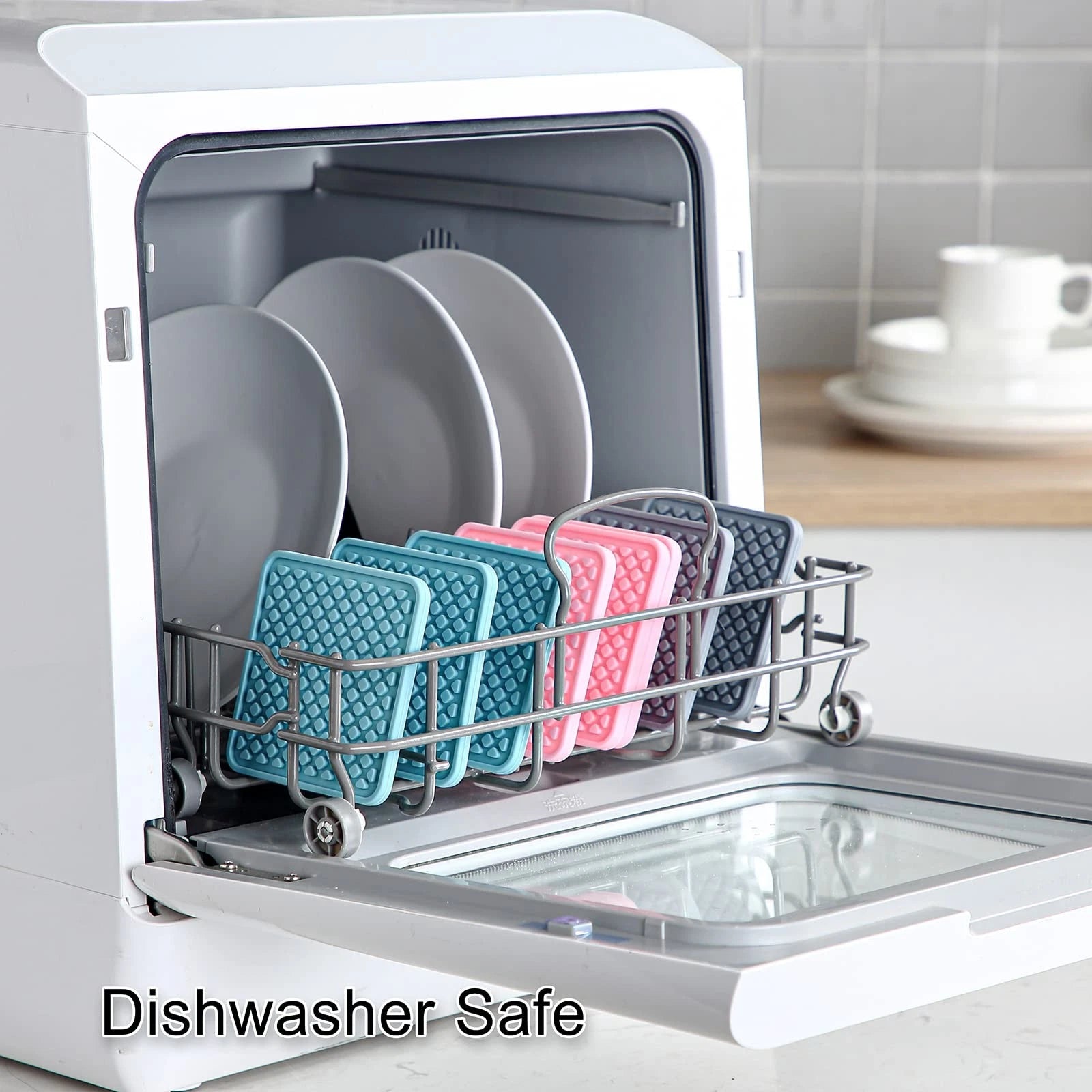 Colinda Silicone Drink Coasters with Holder, Set of 6, for Tabletop Protectio... | eBay