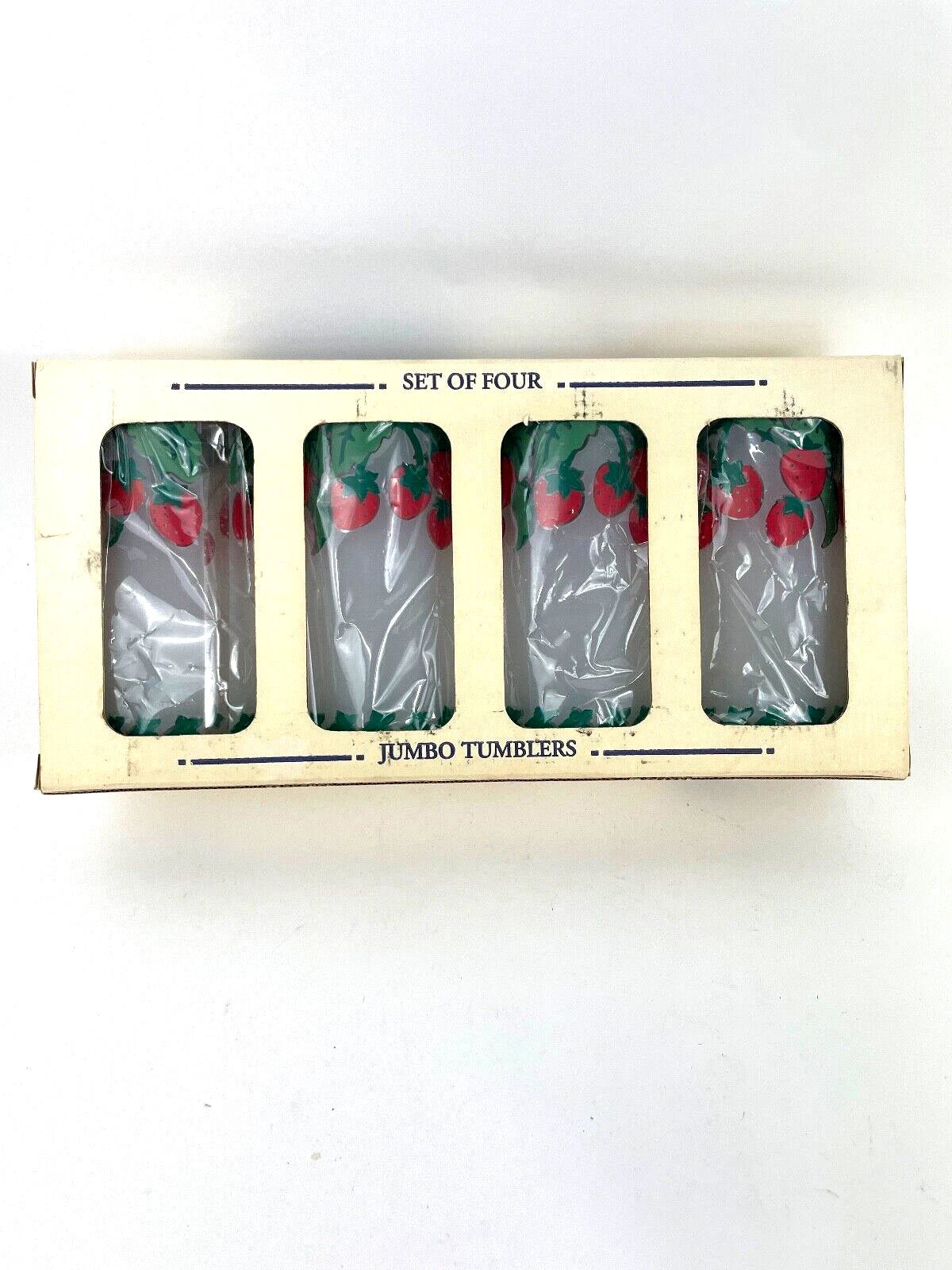 Stotter & Norse Vintage Set of 4 Jumbo Plastic Tumblers Strawberry Theme | eBay