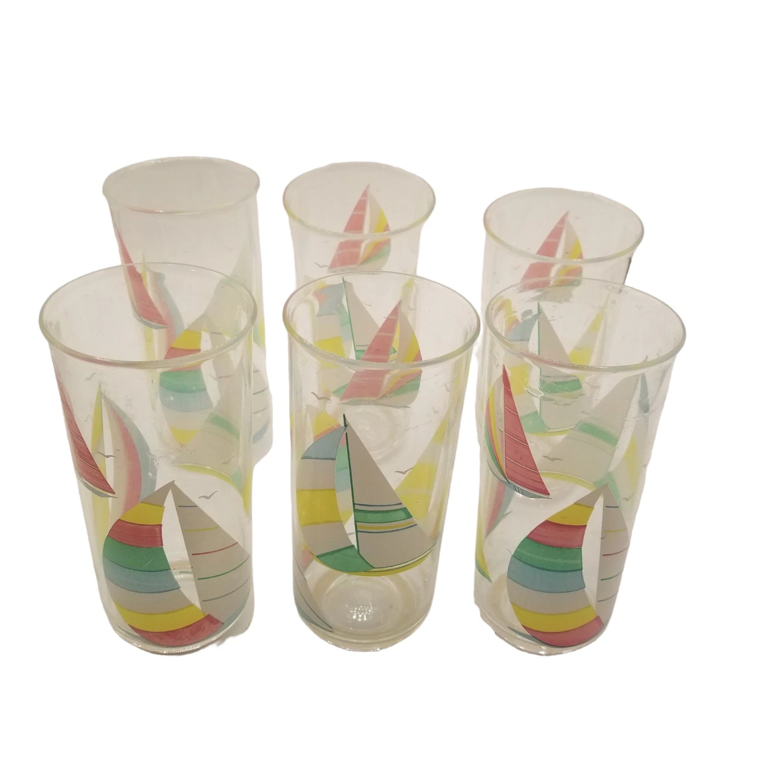 Acrylic Cups Tumblers Culver Windward Lot of 6 Vintage Iced Tea Sail Boat 16oz | eBay