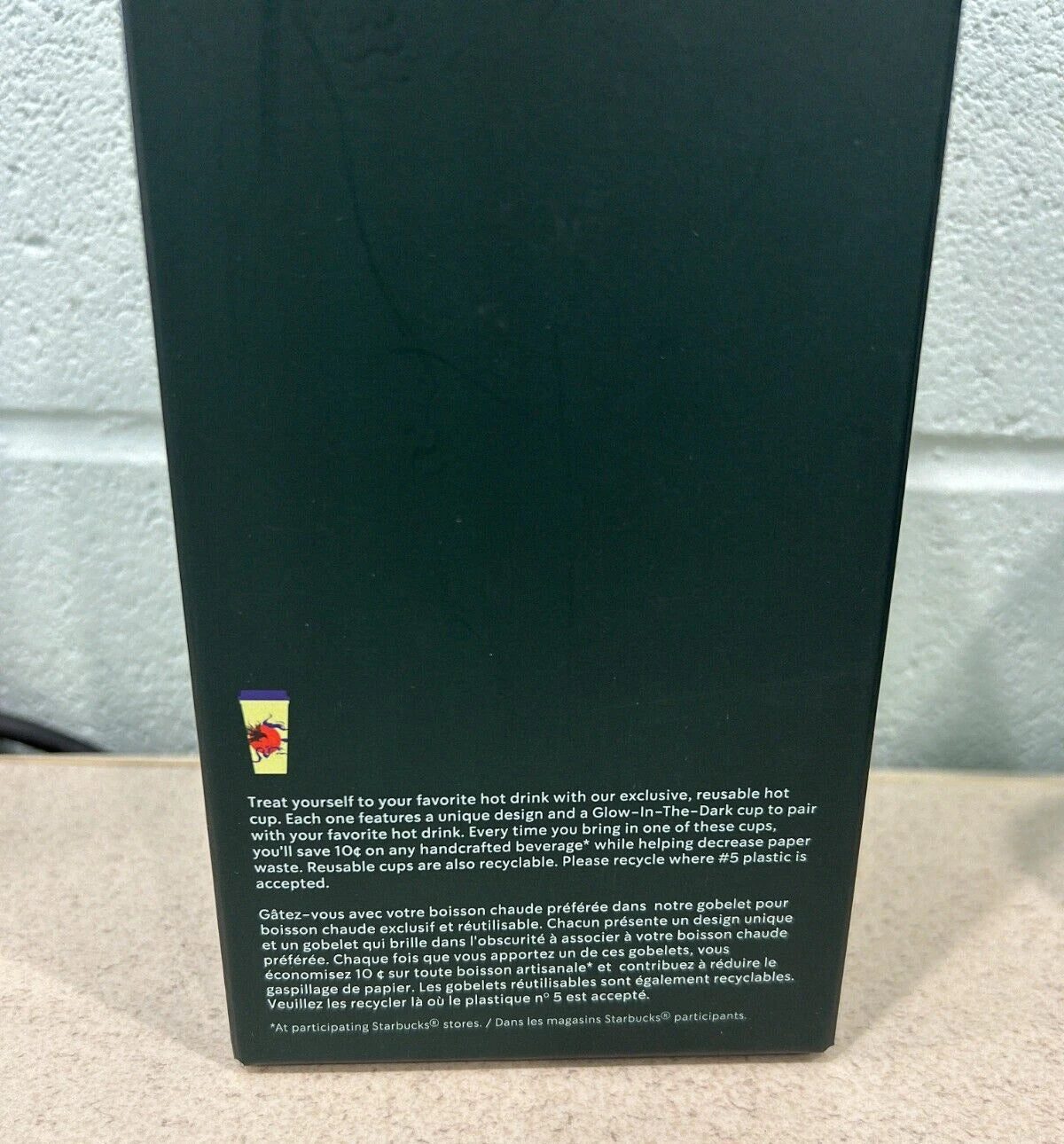 Starbucks Reusable Hot Cups Glow-in-the-Dark Halloween Set of 6 16oz with Lids | eBay