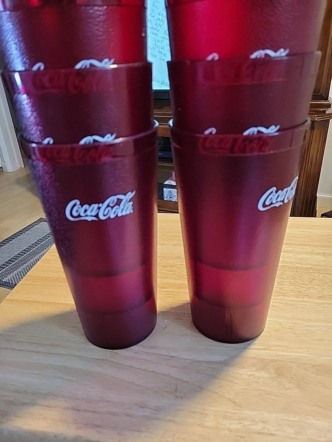 (6)Vintage Coca Cola 32 oz Red Plastic Model 5232 Restaurant Cups Carlisle Ok | eBay