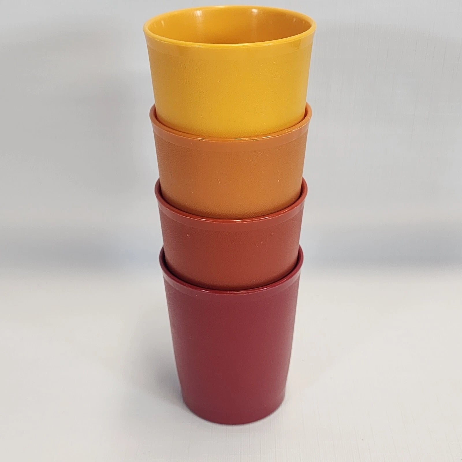 Vintage Tupperware Tumblers 6 oz Juice Cups Harvest Colors #1251 Set of 4 1970s | eBay