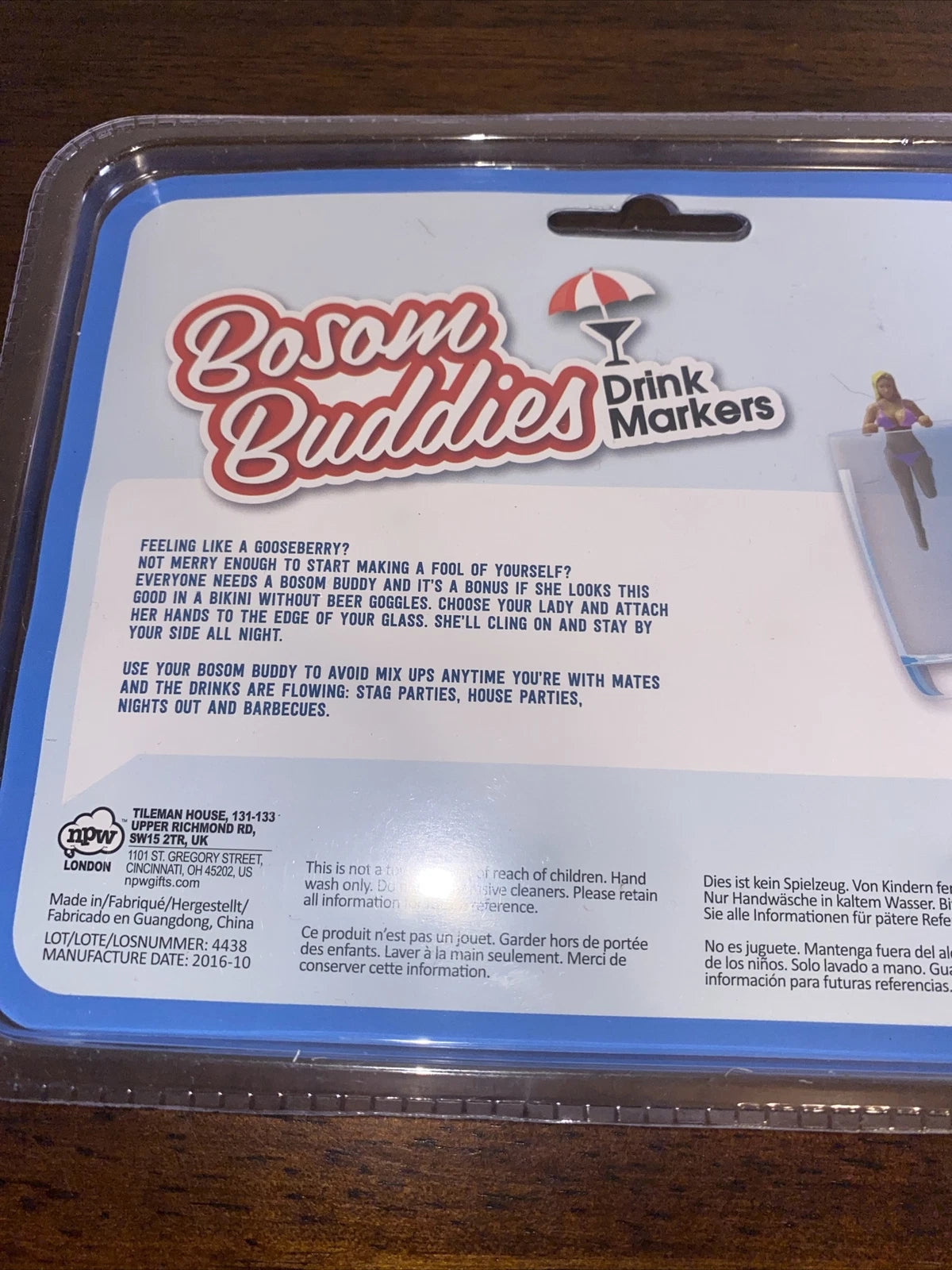 NPW Drinking Bosom Buddies Cocktail Wine Glass Markers, Set Of Six | eBay