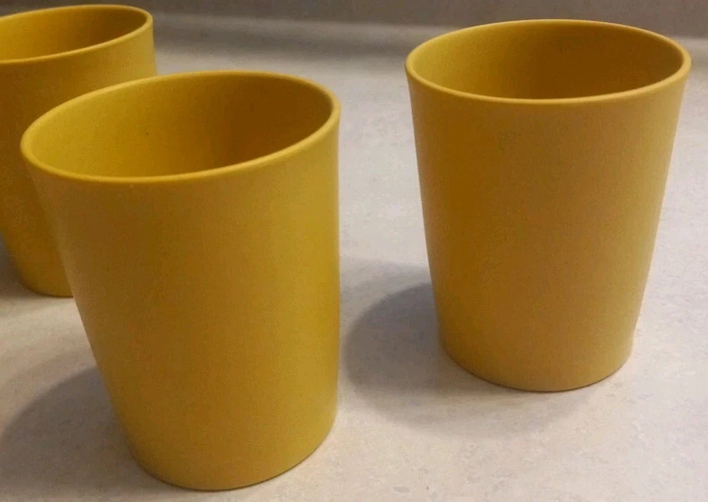 Lot of 4 Vintage Harvest Gold Tupperware Tumblers 6 Oz Cups #1251-47 | eBay