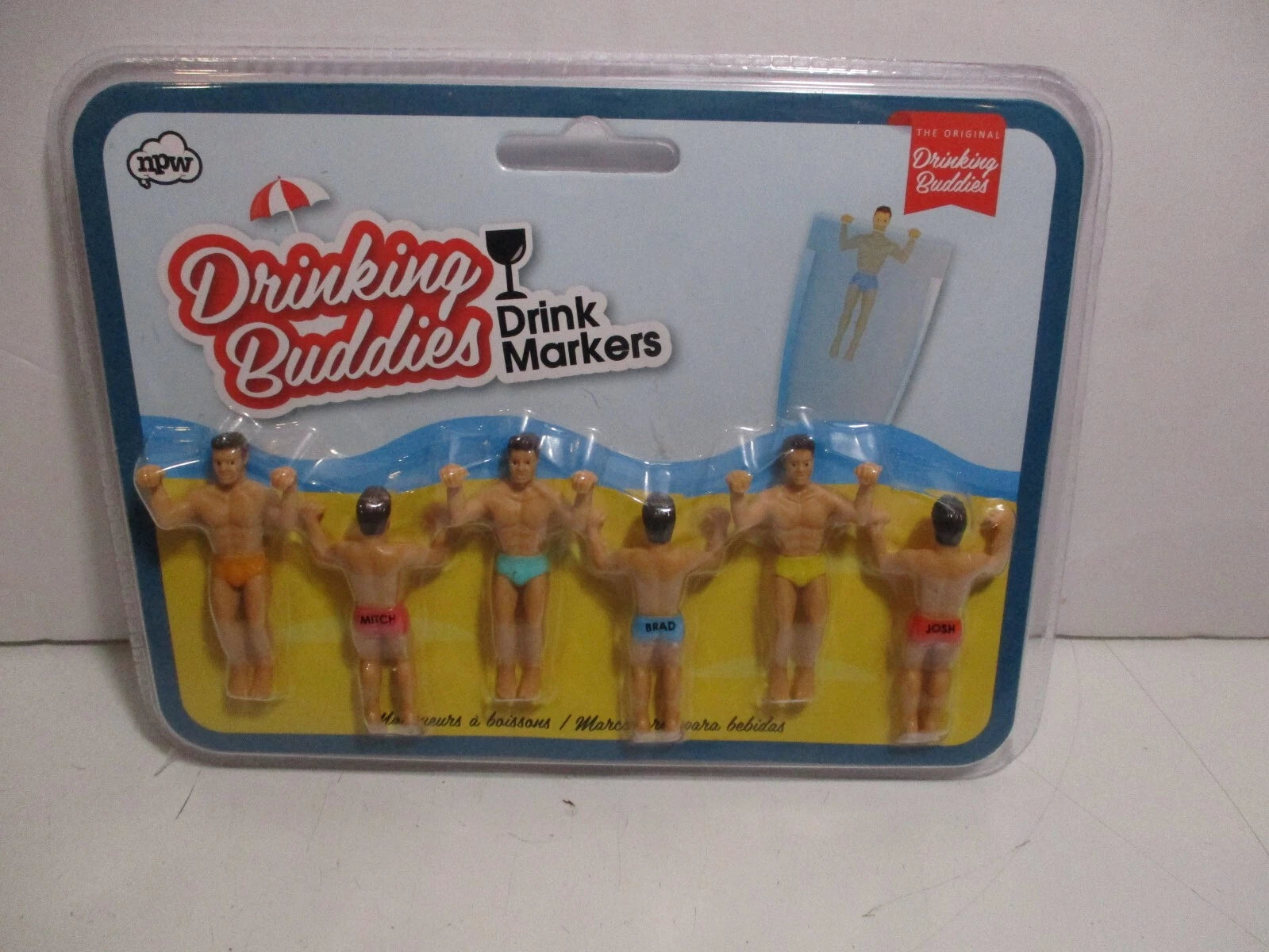 Drinking Buddies Drink Markers Set of 6 Muscle Men NEW in Package | eBay