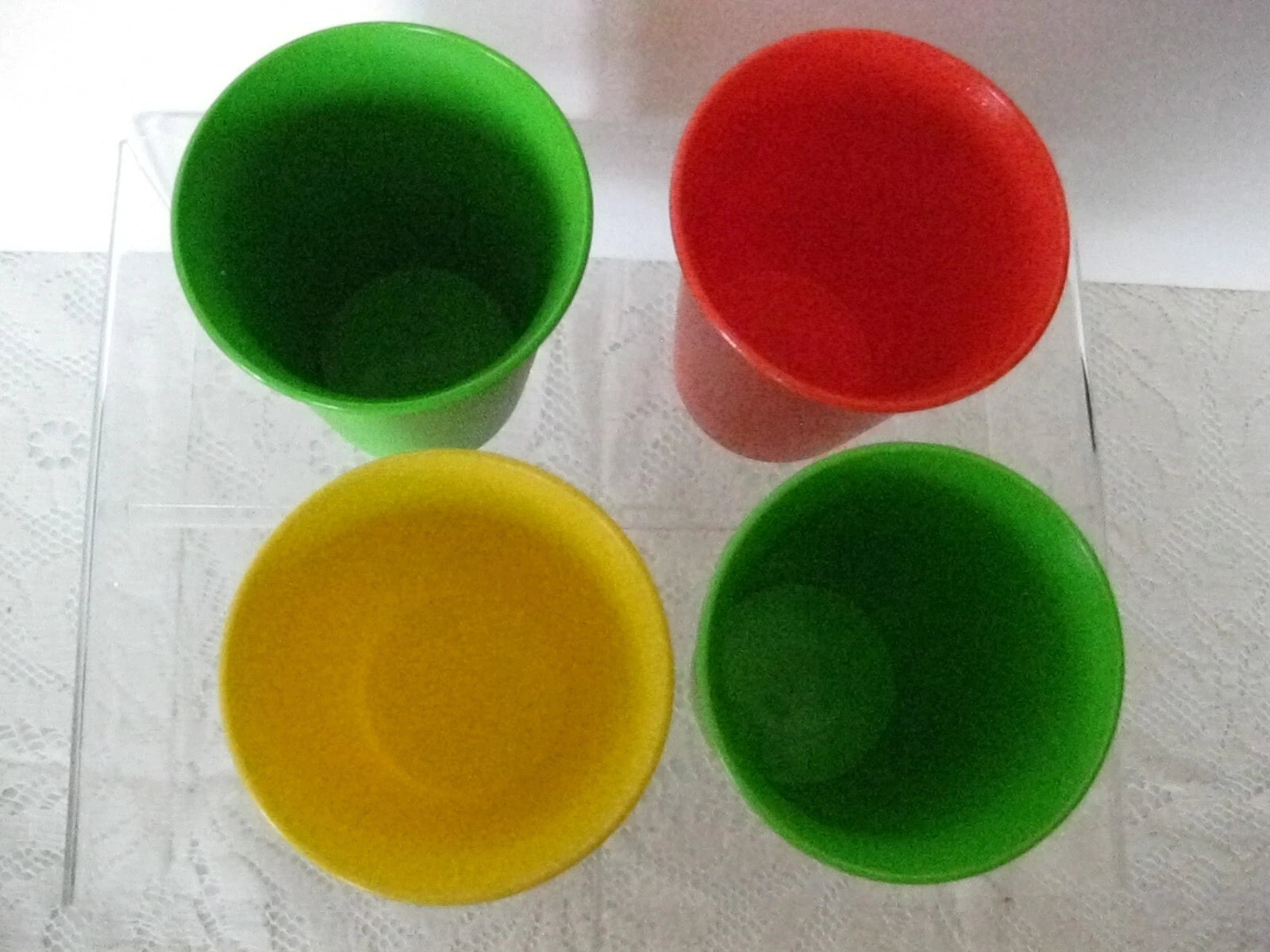 Set of 4 Tupperware Kids Bell Tumblers Plastic Cups 6 Fl oz Classic Colors USA | eBay