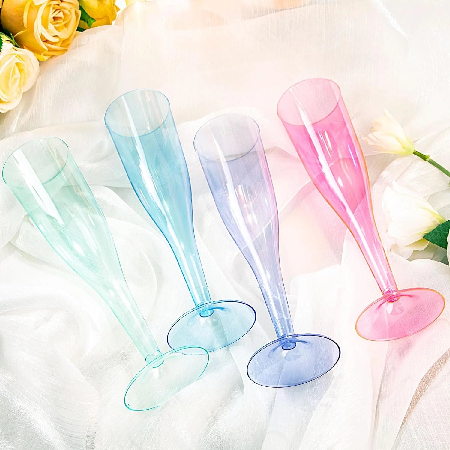 36 Pack Colorful Plastic Champagne Flutes - 7OZ Colorful Champagne Flutes,,,, | eBay