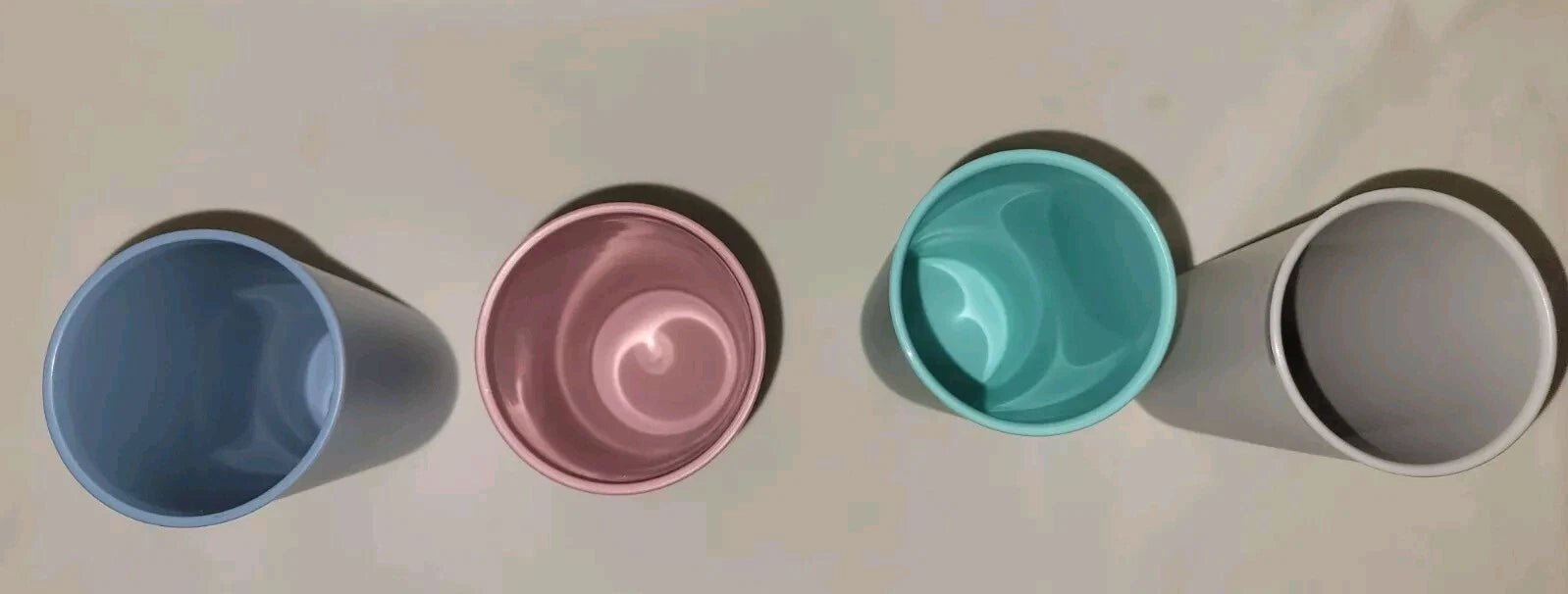 Set Of 4 Pastel Tupperware Tumblers 6" Tall | eBay