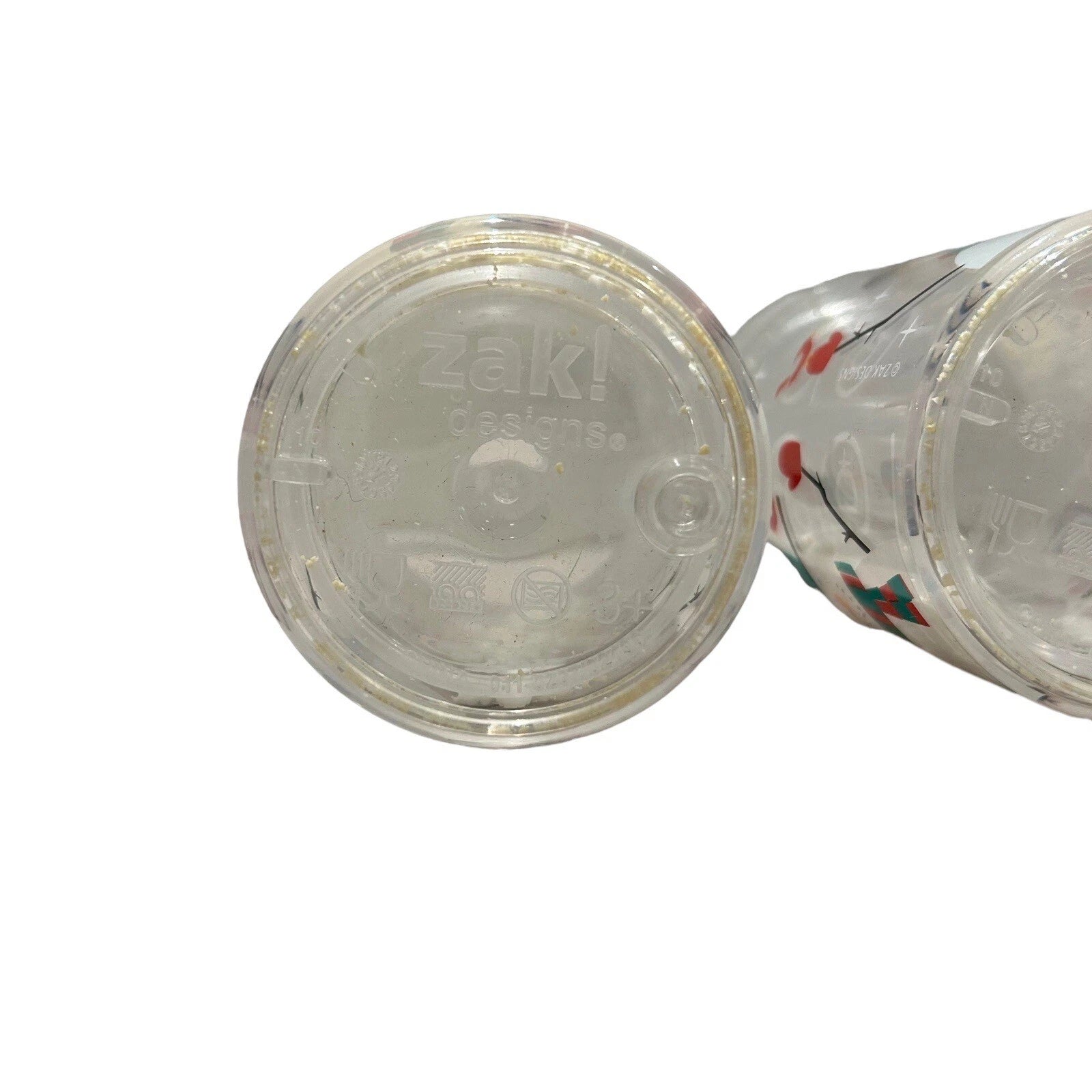 Christmas Snowman Glass Set Of 4 by Zak Snowflakes in Plastic Double Wall 6 oz | eBay