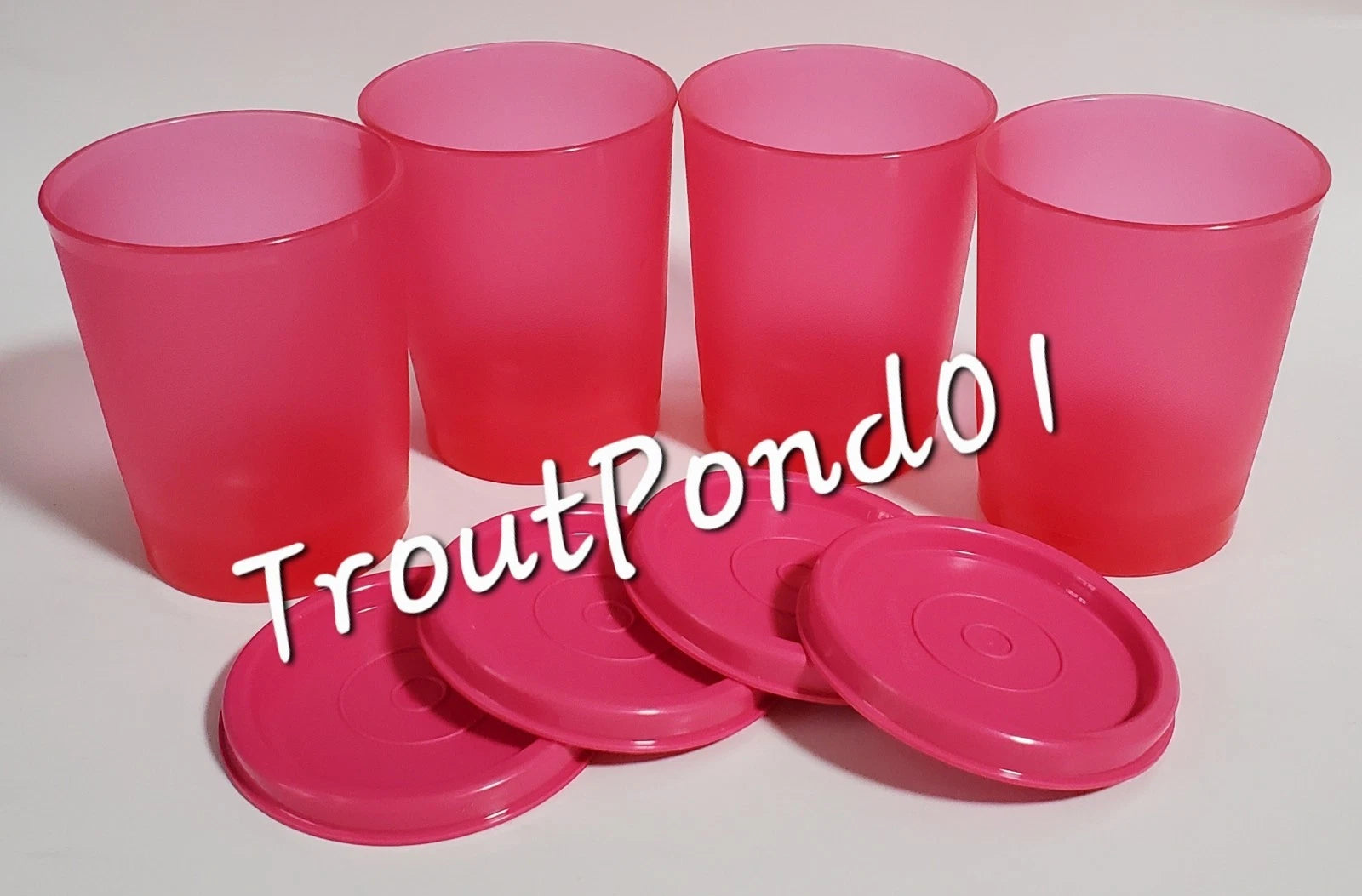 Tupperware Tumblers Small 6 oz Cups Vtg Style Textured Weighted Bottom Lids Pink | eBay