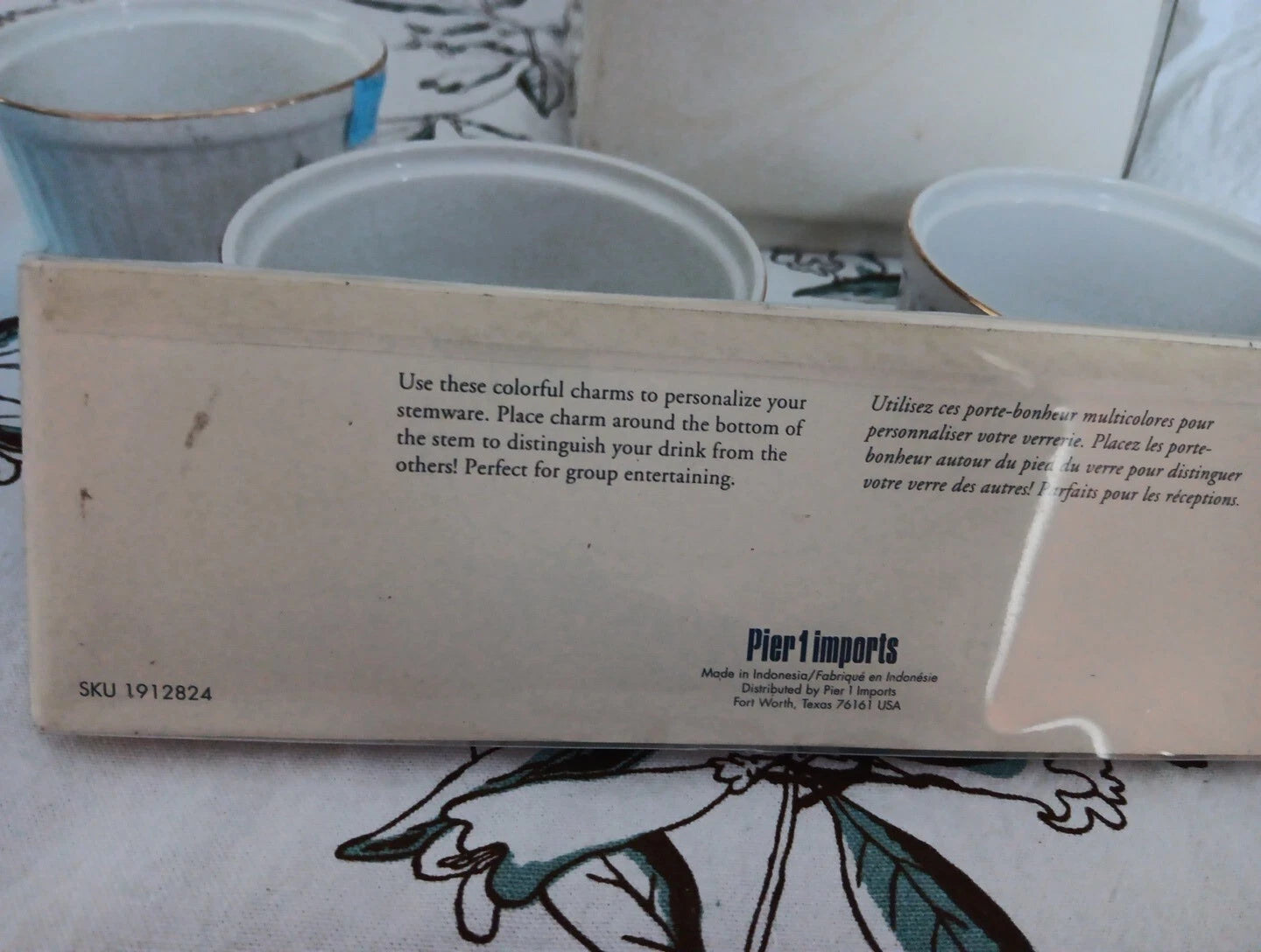 Wine Charms Set of 6 Pier 1 Ying Yang Wine Colorful Drink Tags New | eBay