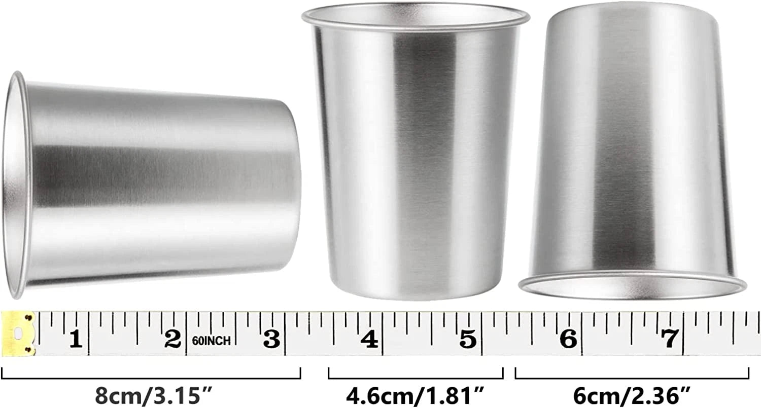 4Pack 6Oz Small Stainless Steel Cups, BPA Free Healthy Pint Drinking Cups Metal | eBay