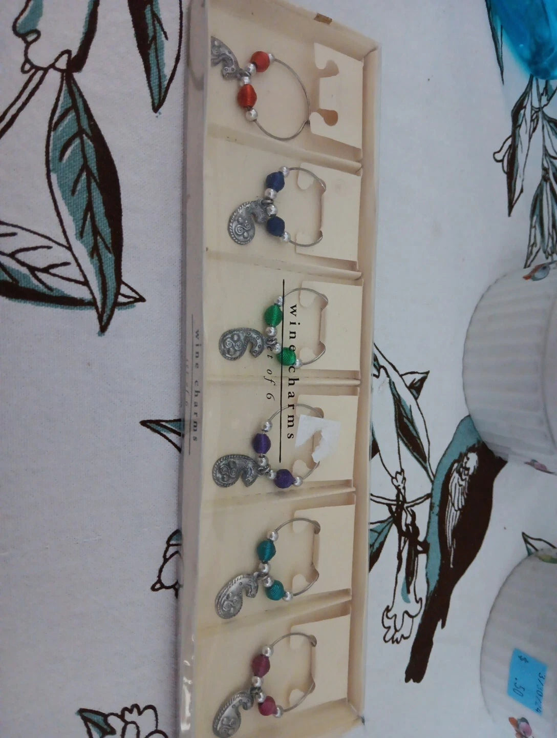 Wine Charms Set of 6 Pier 1 Ying Yang Wine Colorful Drink Tags New | eBay