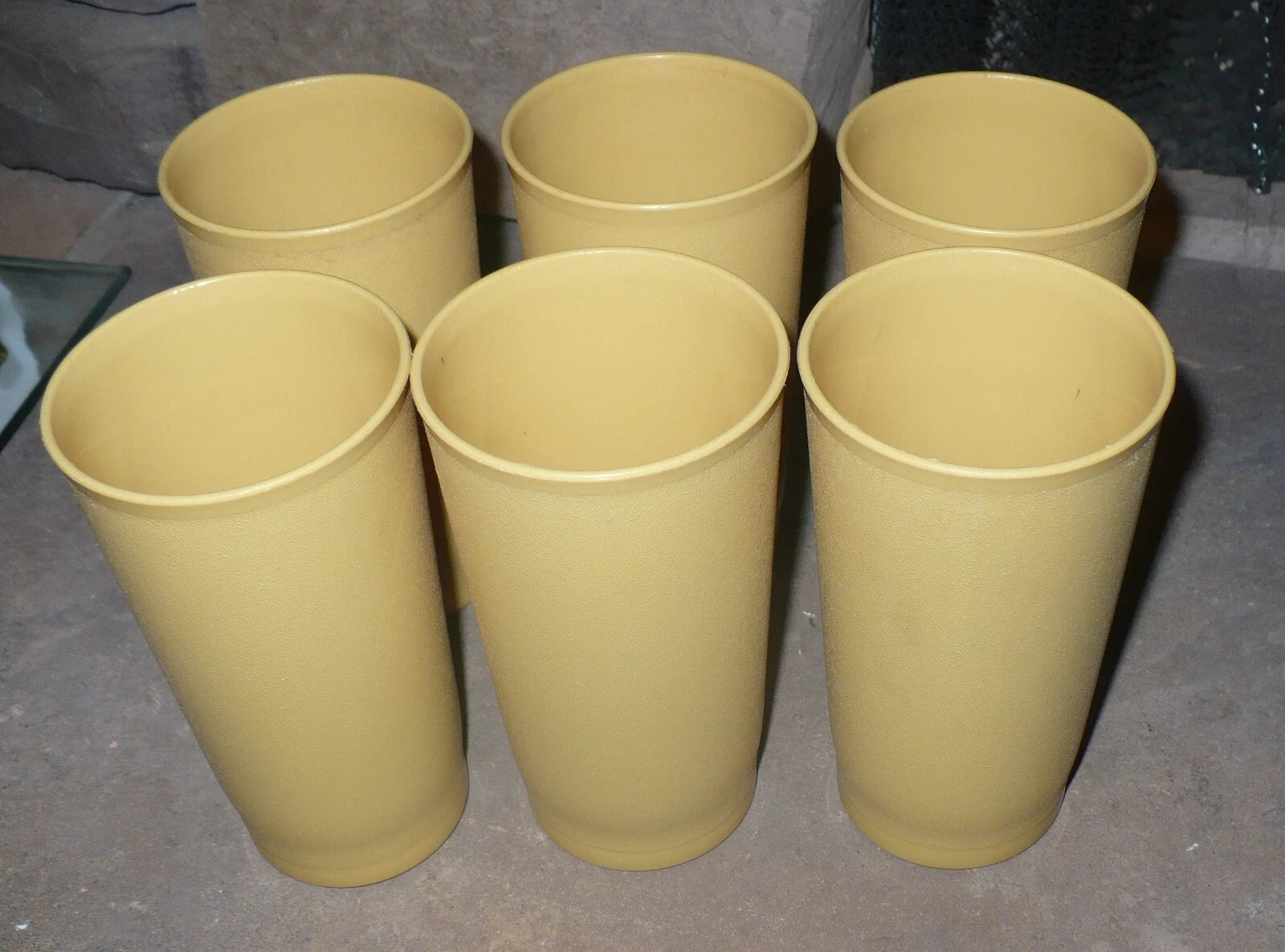 Vintage SET OF SIX Tupperware #873 Harvest Gold Color Tumblers 12 Oz Cups | eBay