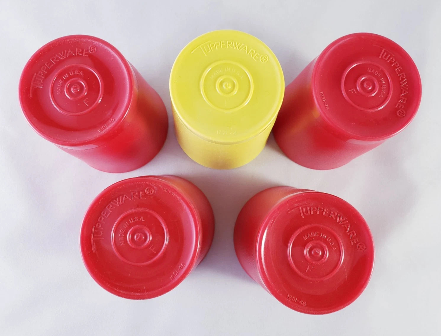 Vintage Tupperware Tumblers 6 oz. Juice Cups Set of 5 #1251 | eBay